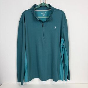 Reel Legends Teal Quarter Zip Pullover XXL